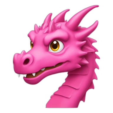 Un dragon couleur rose sticker
