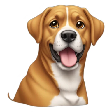 La tête d'un sur le corps d'un chien sticker