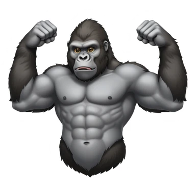 Gorilla with only arms sticker