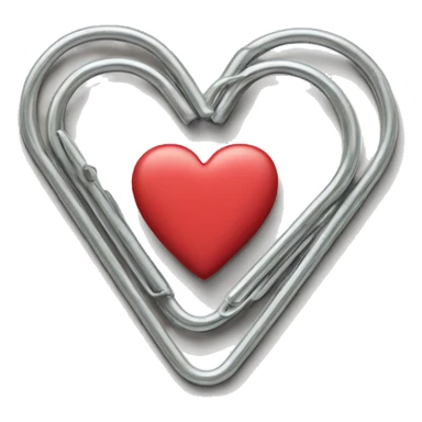 paper clip heart sticker