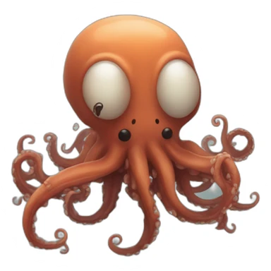 kraken spitting ink sticker