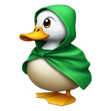 Duck with green hood sticker