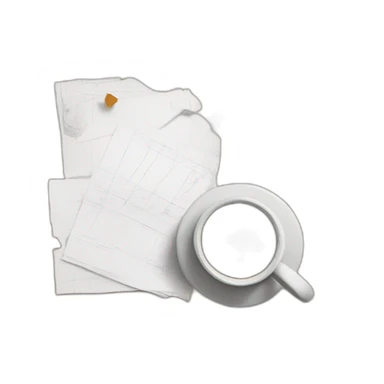 messy table with papers and pencils sticker