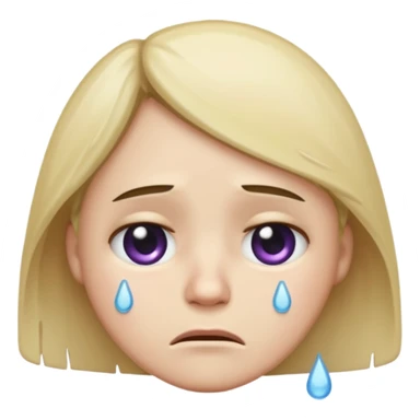 Twitch emoji depicting a face with a sad expression, representing sadness or disappointment sticker