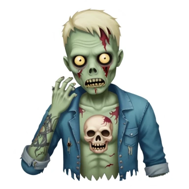 zombie with tattoo sticker