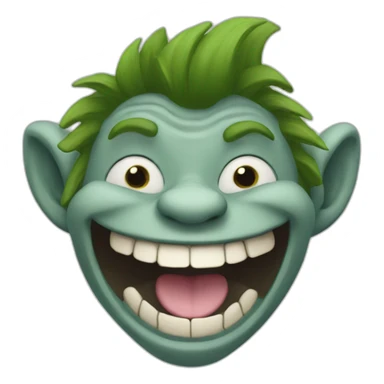 Troll laughing sticker
