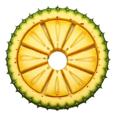 pineapple slice circular no leaves sticker