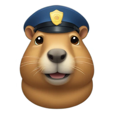capybara police sticker