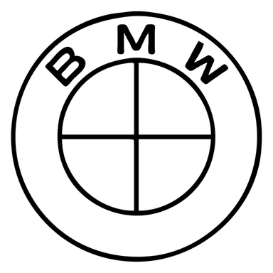 BMW logo black with background sticker
