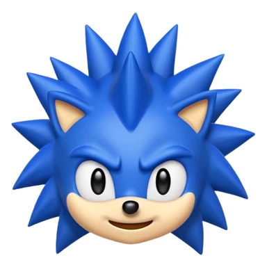 Sonic emoji well made like the original one without any mistakes sticker