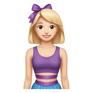 Kurdeleli güzel göbeği açık fit beli zayıf bir kız sticker