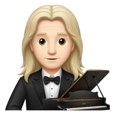 a long haired pianist sticker