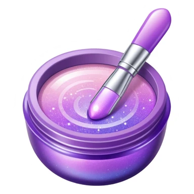 lilac gradient glitter cosmetics sticker