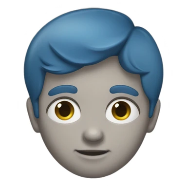 Un razzo blu bambino con occhi e braccia   sticker