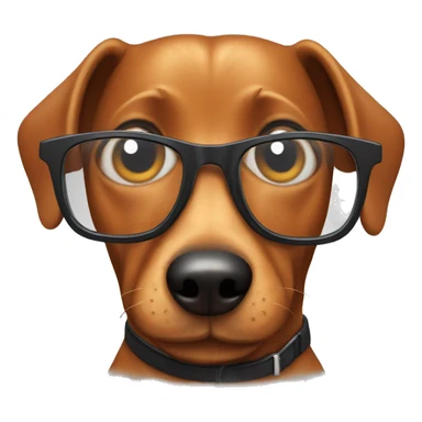 Wiener dog wearing glasses sticker
