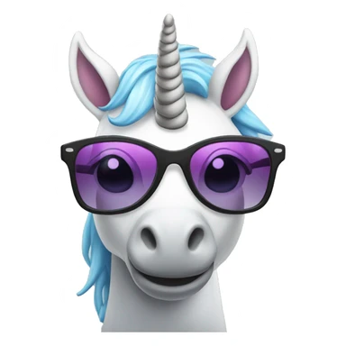 Unicorn with sunglasses sticker