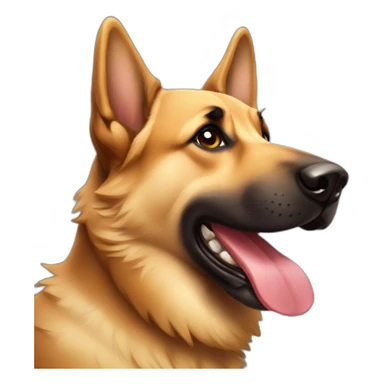 Naughty german sheppard sticker