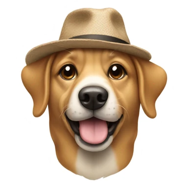 A dog wearing a hat  sticker