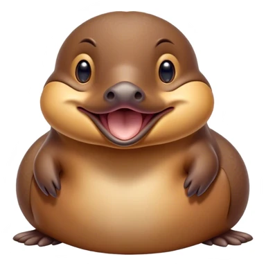 Cinematic Cute Yawning Platypus Portrait Emoji, Head tilted slightly with a dramatic, wide-open yawn, showcasing a soft, textured brown fur with a relaxed duckbill and droopy eyes in drowsy contentment, Simplified yet irresistibly adorable features, highly detailed, glowing with a soft, cozy glow, high shine, relaxed yet expressive, stylized with a touch of quirky charm, bright and endearing, soft glowing outline, capturing the essence of a sleepy yet affectionate platypus, so drowsy it feels like it could float out of the screen and curl up for a nap! sticker