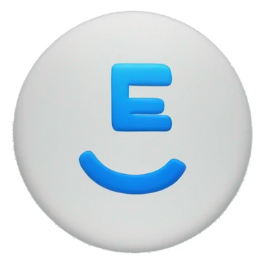 Lettre e en bleu sticker