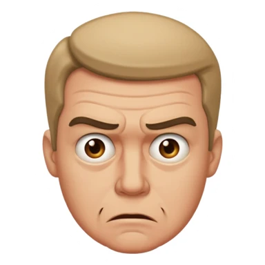 man with a disgusted face sticker