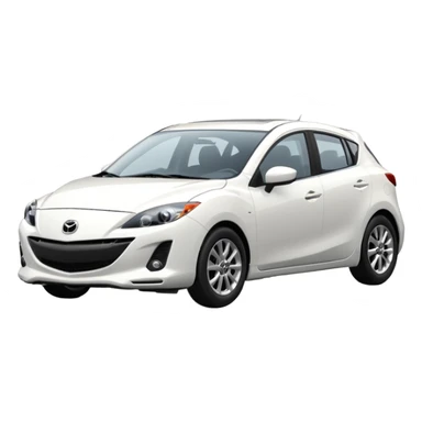 white mazda 3 2025 shape sticker