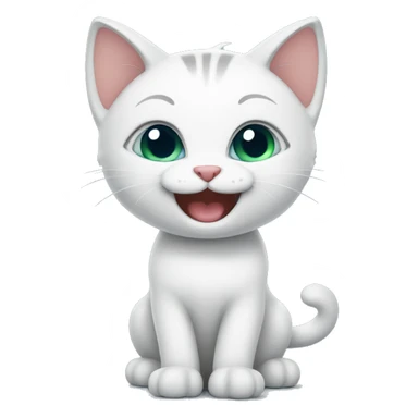 Happy kitten sticker