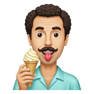 Borat eating ice cream sticker