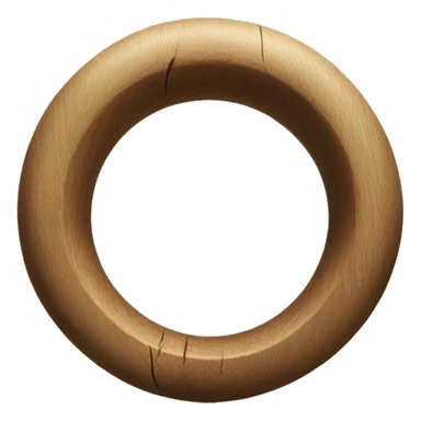 large wooden ring vertical from the ground sticker