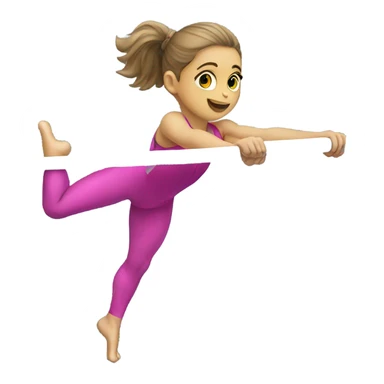 Gymnastics girl on a bar sticker