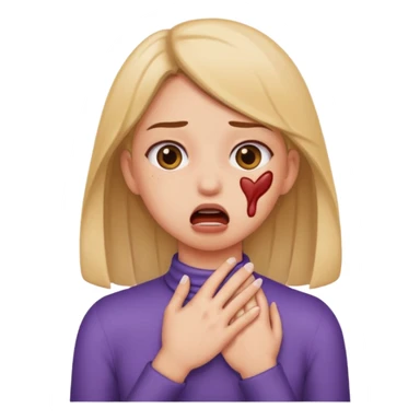 A girl chocking herself out sticker