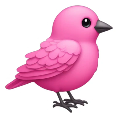 pink baby bird sticker