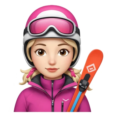 Woman Skiing, add Photo sticker