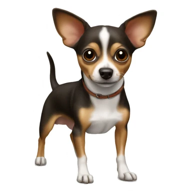 Brown rat terrier Chihuahua mix (no white) sticker