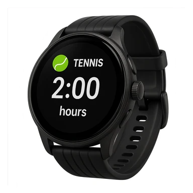 smartwatch con modalità attiva di tennis che segna 2 ore di tennis, REALISTICA 4K sticker