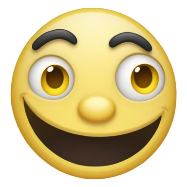 I created a yellow emoji with tired eyes and a happy mouth sticker