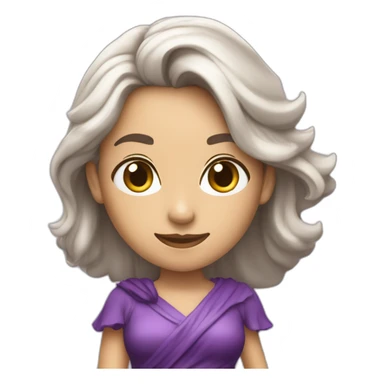 Diana con un dardo en morado  sticker