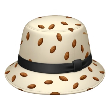 Chust style doppa hat with black base and white almond patterns sticker