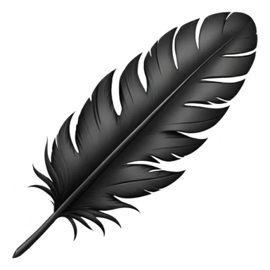 black feater sticker