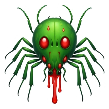 A green bloody bugger to be used an enemy fire in game play sticker