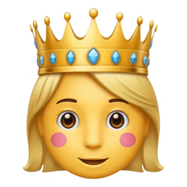 Erstelle mir ein emoji mit einer Krone sticker