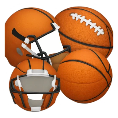 basketball and football sticker