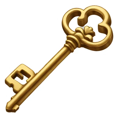 Shimmering antique key sticker
