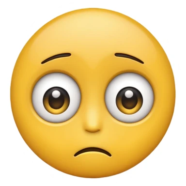 Sad, confused, emoji face not human sticker