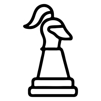 white knight, helmet with plume, standing tall, elegant, icon style sticker