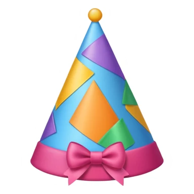 Birthday hat with bows sticker