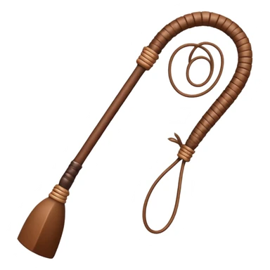 cowboy whip object icon, coiled leather whip, wooden handle, western style, 3D cartoon, mobile game icon style, centered, clean background, soft shadow, no text, no watermark
 sticker