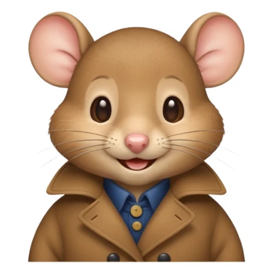 mouse wearing coat sticker