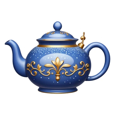 steaming teapot with sparkles sticker