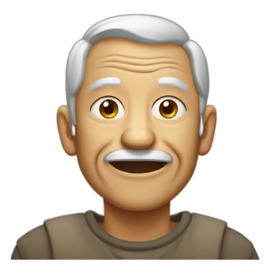 old man without teeths sticker